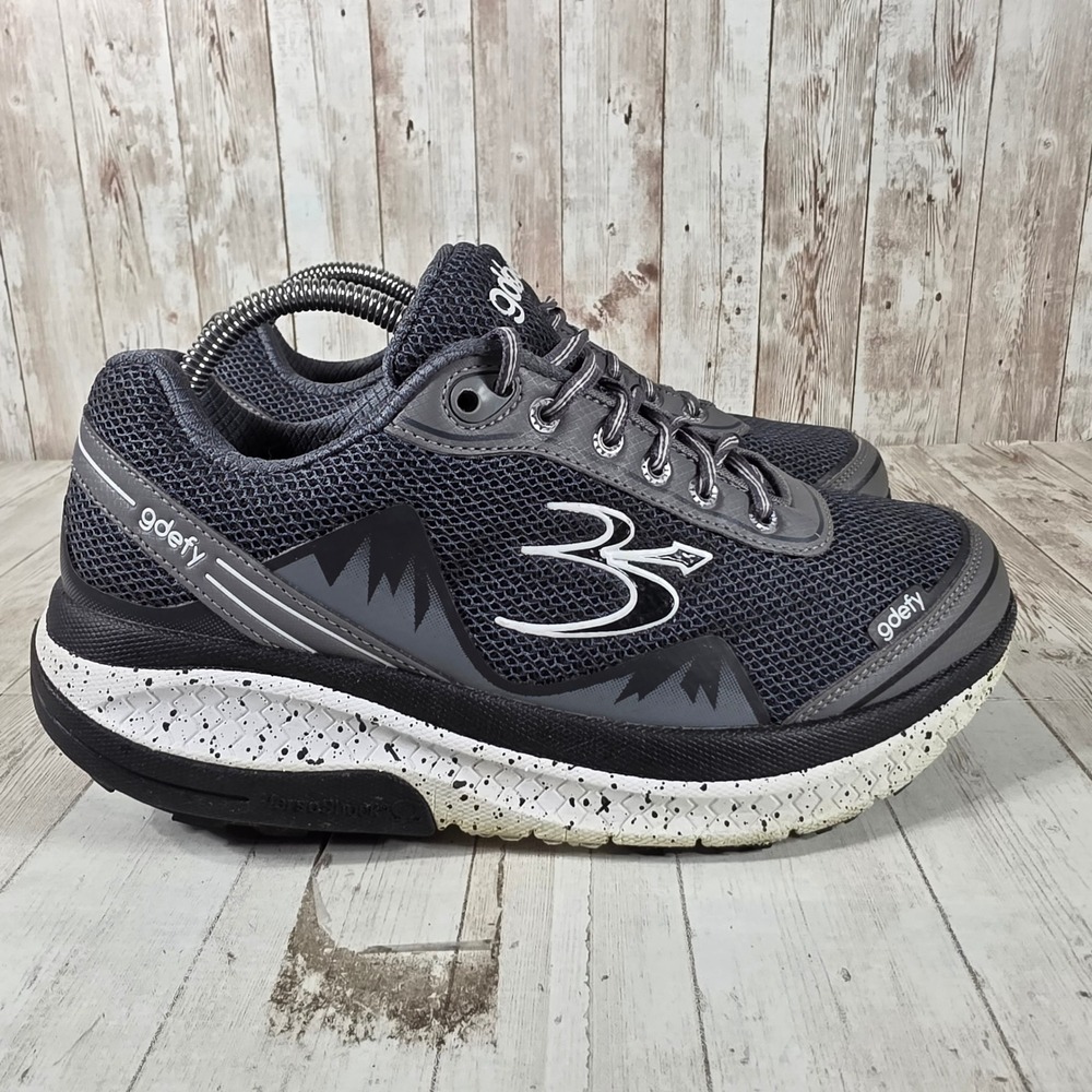 Gravity Defyer G-Defy Ion Grey Black Walking Shoes TB9024MGS-W Womens 8